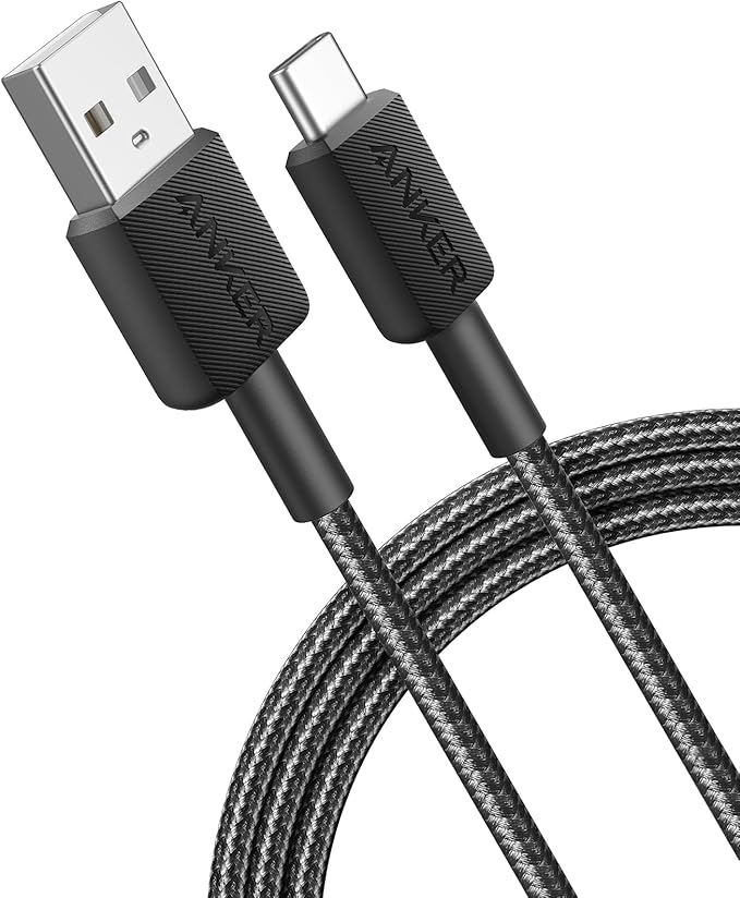 Anker 322 USB-A to Type-C 6ft Cable - Black Anker 322 USB-A to Type-C 6ft Cable - Black